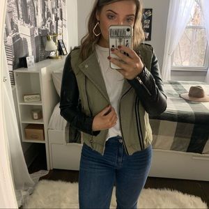 NWT Members Only Moto Leather Jacket, Small